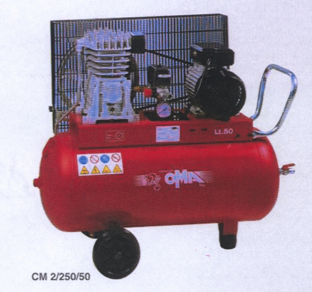 Elektrokompressor OMA rot 220V 250 lt./min