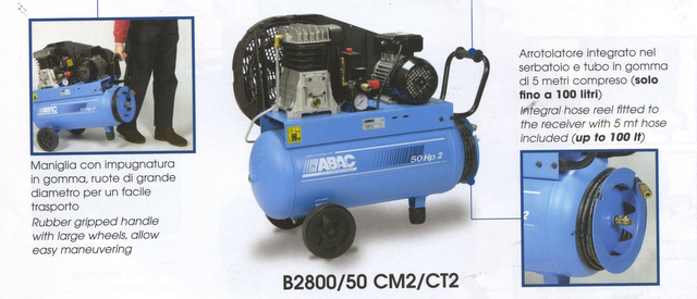 Elektrokompressor ABAC blau 220V 254 lt./min Elektrokompressor ABAC blau 220V 254 lt./min