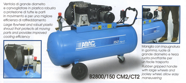Elektrokompressor ABAC blau 220V 254 lt./min Elektrokompressor ABAC blau 220V 254 lt./min