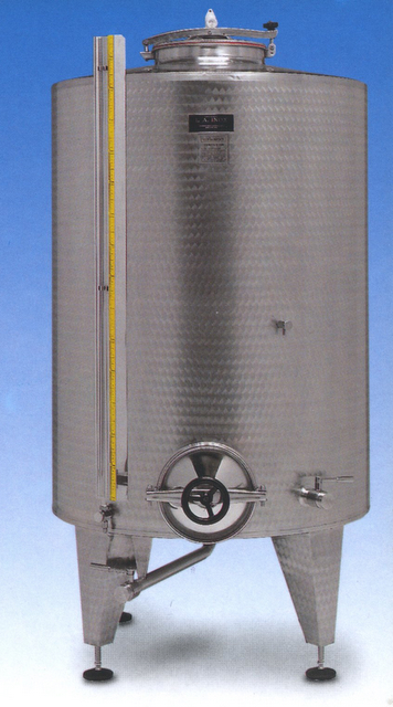 Contenitore 1000 lt. conico Aisi 316 + port/chius.