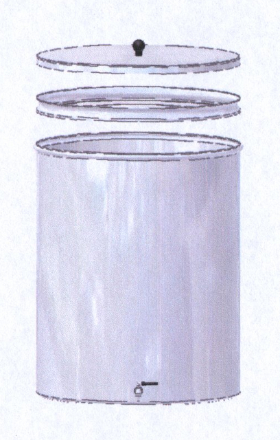 Contenitore 30 lt. + gall.olio/cop. parapolvere