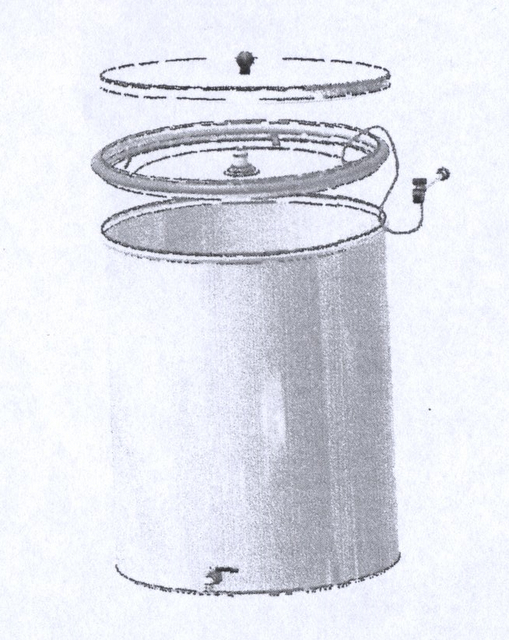 Stahlfass 1000 lt.mit Luft/Staubdeckel Aisi 304