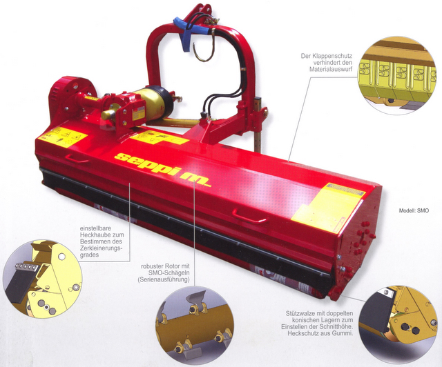 Schlägelmulcher Seppi SMO 125 S. hydraulische S.